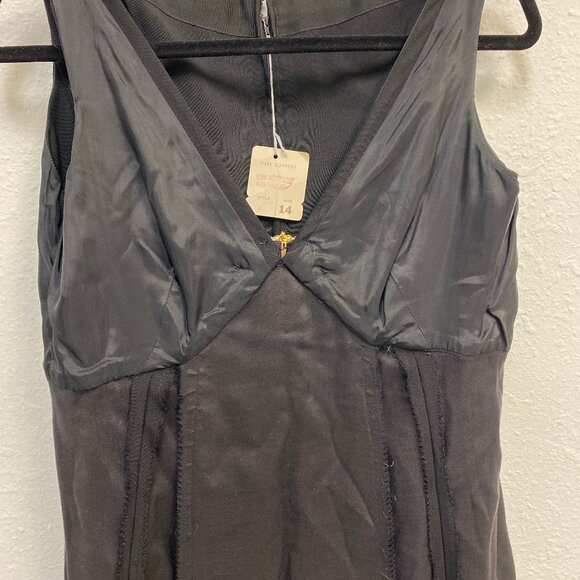 NWT Vintage 1960s Gino Charles for Neusteters Black Cocktail Dress, Size 12/14 - Picture 11 of 11